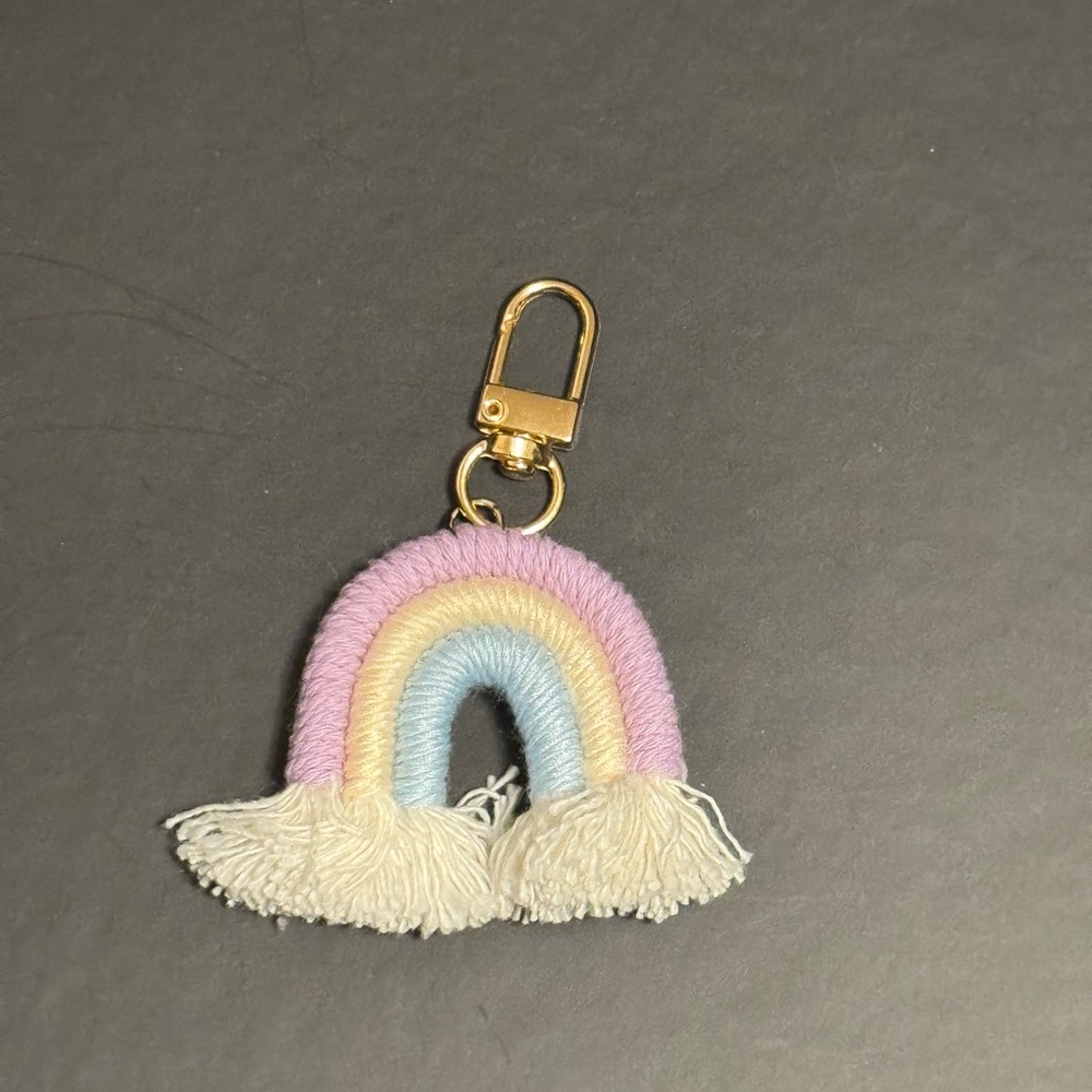 Rainbow Keychain with Tassels